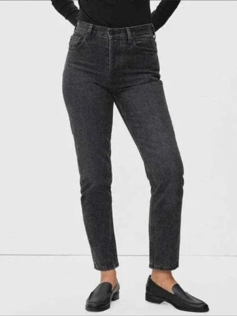 Everlane High-Rise Ankle Jeans in Charcoal Black Size 26
